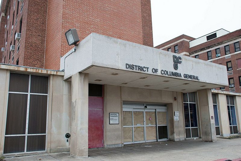 A photo of the front entrance at DC General Family Shelter.