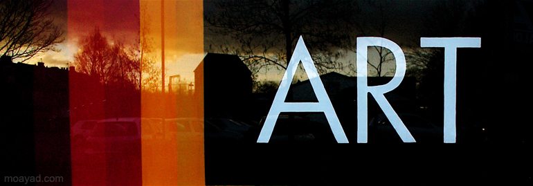 Abstract photo of the word "Art"