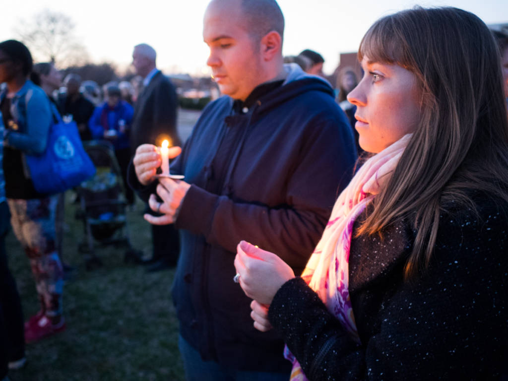 a photo of a candlelight vigil for Relisha Rudd, a child who has been missing, organized by the Playtime Project in Washington, DC.