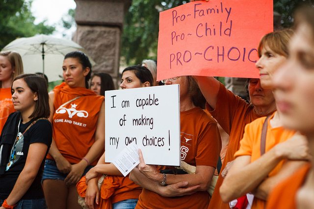 a photo of women who agree with prochoice