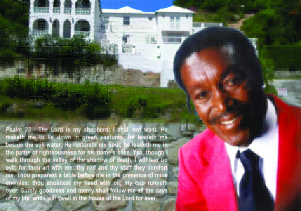 a photo of funeral program of Calvin Winfield Thomas
