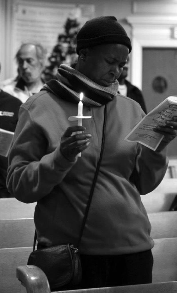 Woman holding a candle