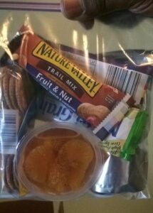 A breakfast bag for clients at Adam's Place.