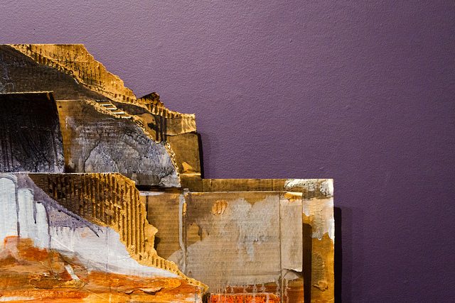 Cardboard art from the Goethe institute