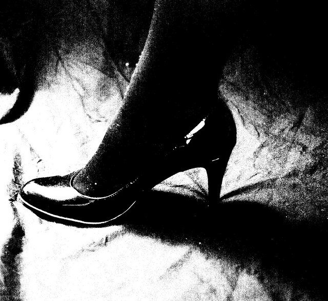 B&W High Heels