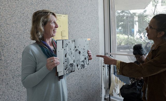 Kristen Elstner shows her photo of Naval Acad. Graduation