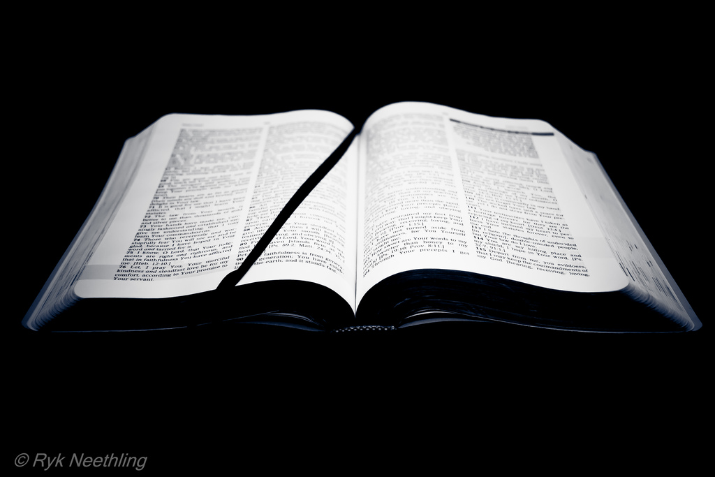 An open bible