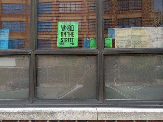 Word on the street sign