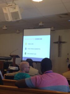 Community members at the September 19 meeting.