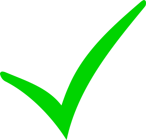 Graphic of a green check mark