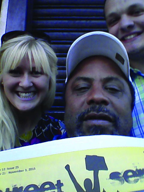 Scott Lovell with some of his customers.