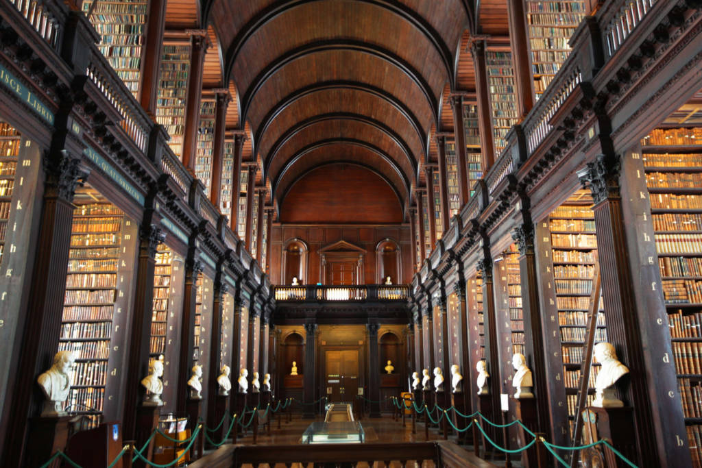 A photo of a college library.