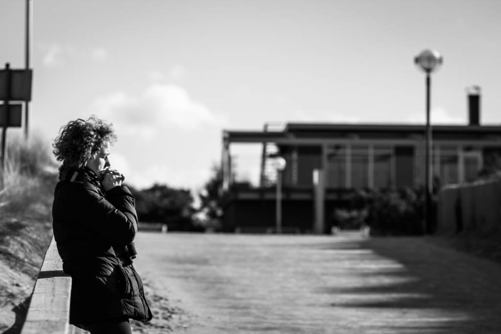 A photo of a woman praying