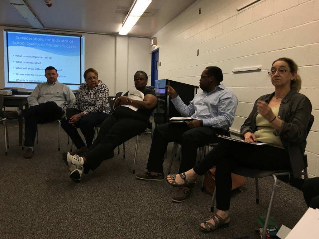 A photo of the Ward 7 community meeting