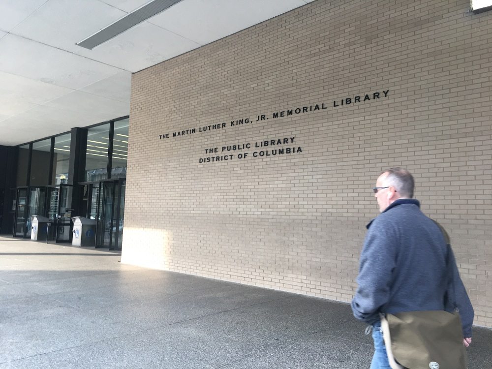 The exterior of the Martin Luther King Jr. Memorial Library