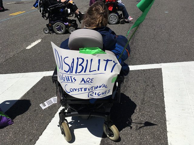 On May 15, 2017, members of the ADAPT disability rights group assembled outside of the White House to demand equal rights.