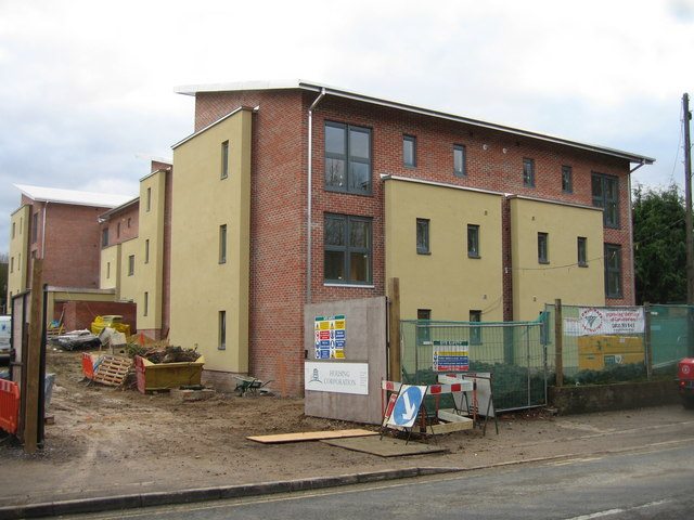 A photo of a Federal Home by a Constructed area