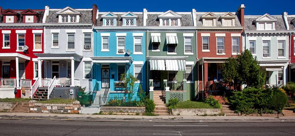 Urban City Washington DC Row Houses