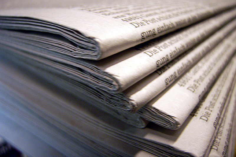 Stack of newspapers