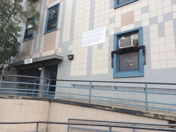 The entrance to the CCNV shelter