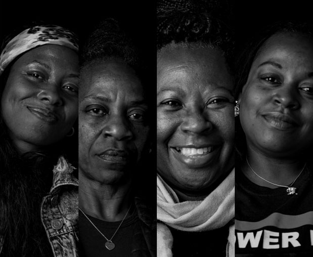 A promotional graphic featuring the four women from the show.