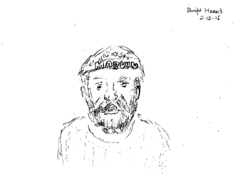 Illustration of Marvin Gaye done by Dwight Harris