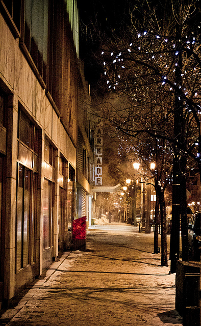 A sepia shade street