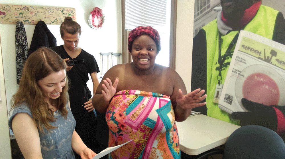 Sasha Williams receives her voucher