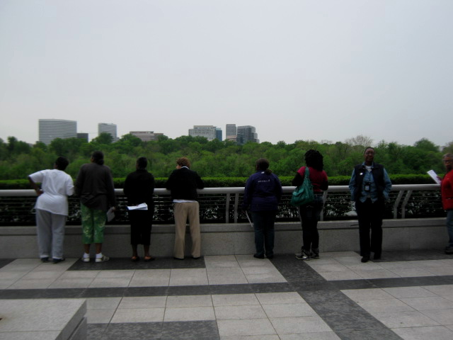 The women of N Street Village take a tour of the John F. Kennedy Center for the Performing Arts.