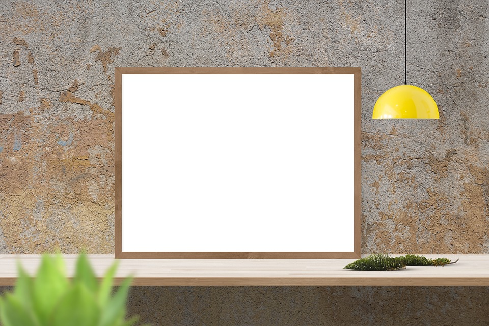 Frame Mockup Mock Template Poster Wall Interior