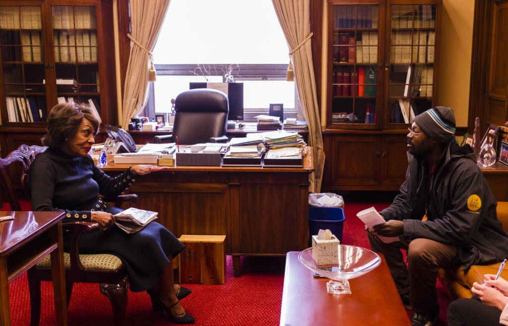 Congresswoman Maxine Waters and Reginald Black