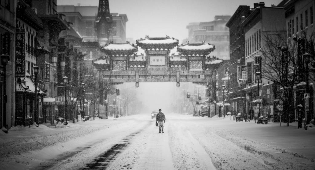 A cold, lonely street.