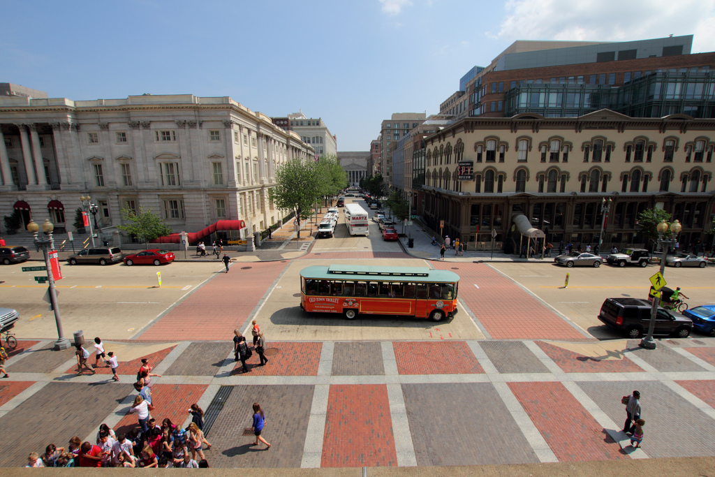 A photograph of 8th & F. Streets, NW, Washington, DC