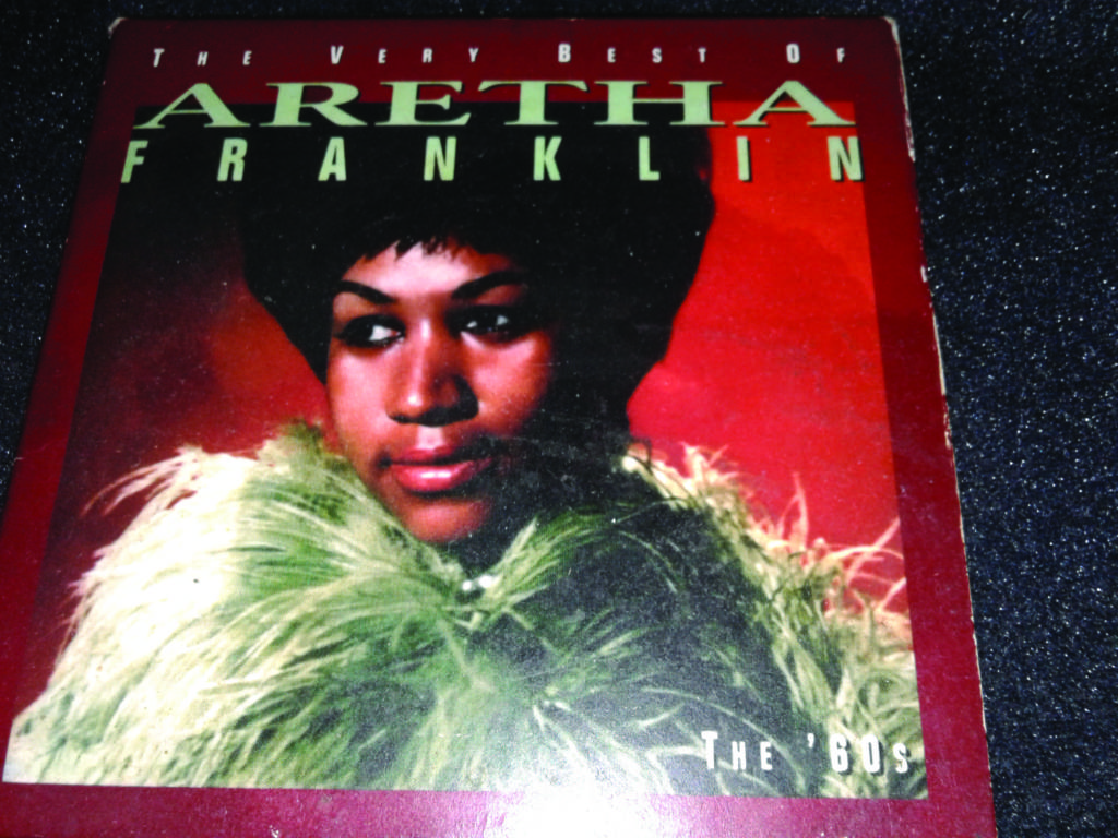 A photograph of singer Aretha Franklin