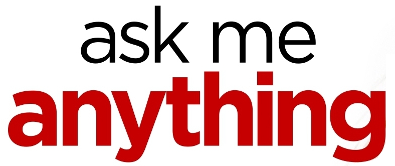 Text that says "ask me anything"