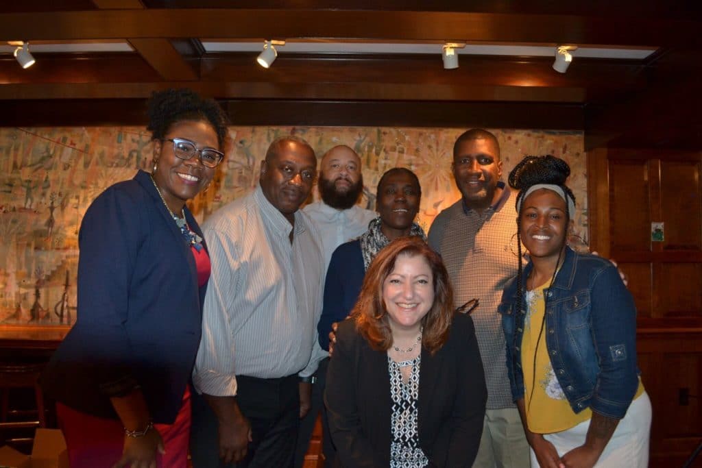 Photo of attendees of breakfast for recipients of Woodley House-Mary Margaret Valenti Scholarship award