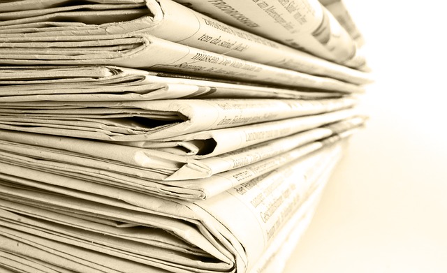Image of a stack of newspapers