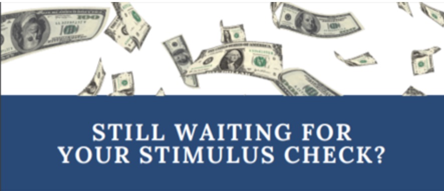 A banner depicting floating money