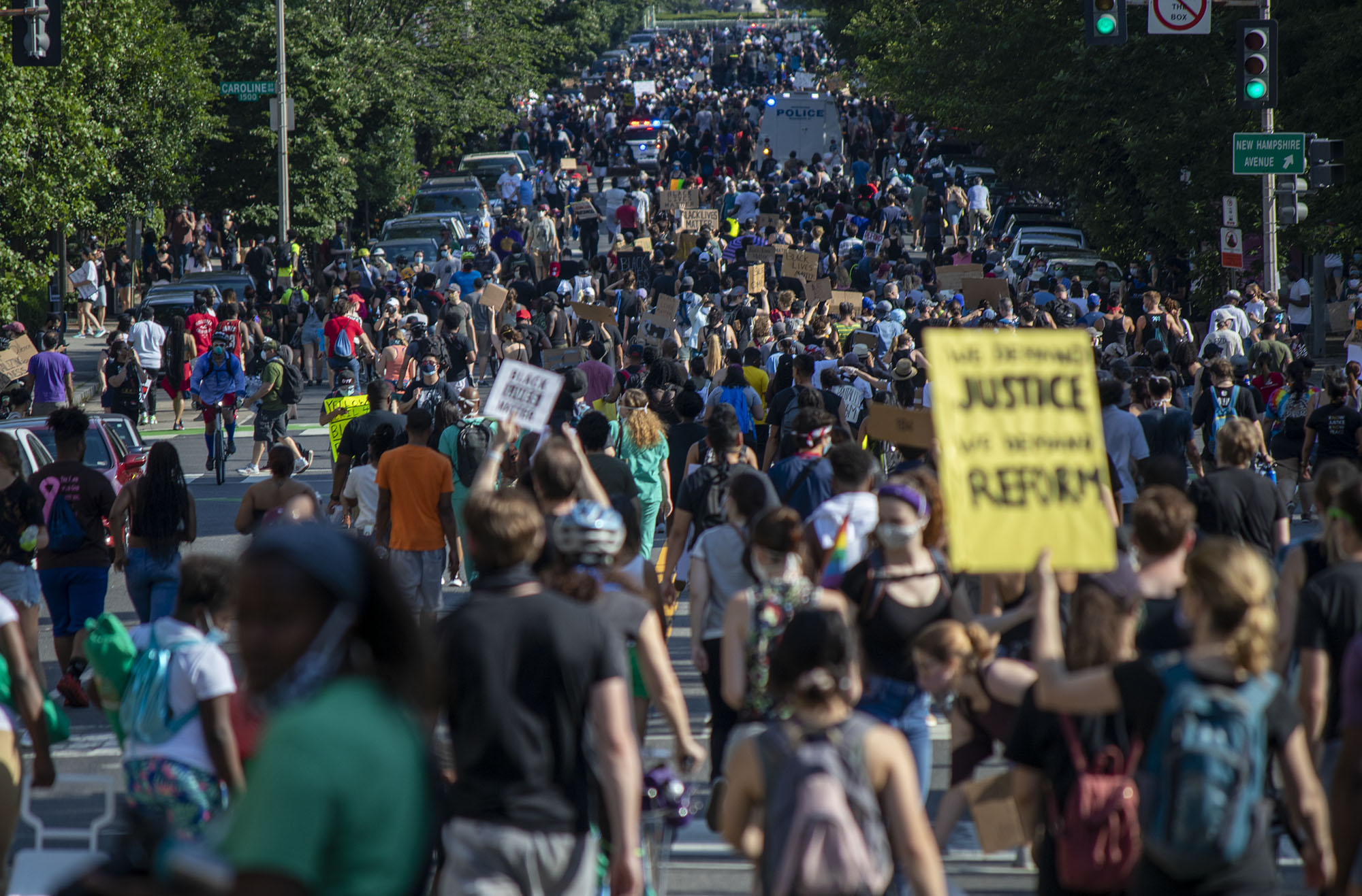 Photo of protesters on 16th Street.