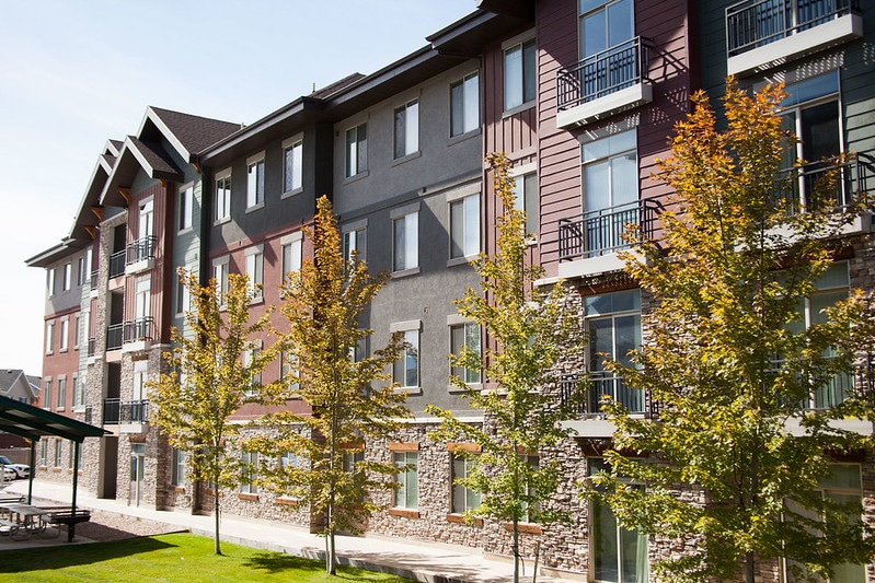 Photo of apartments in Bethesda, MD with trees in front