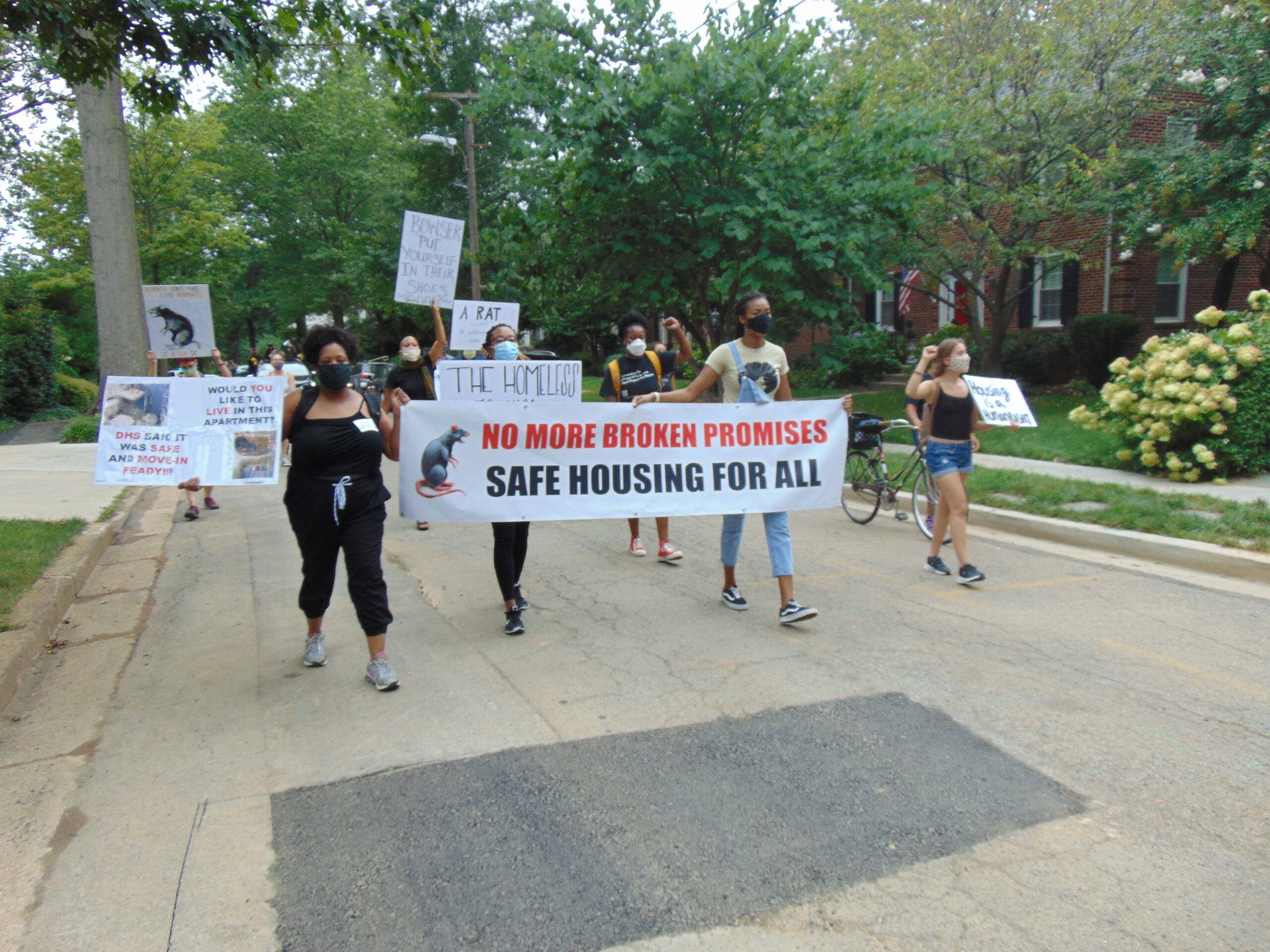Photo of protesters marching
