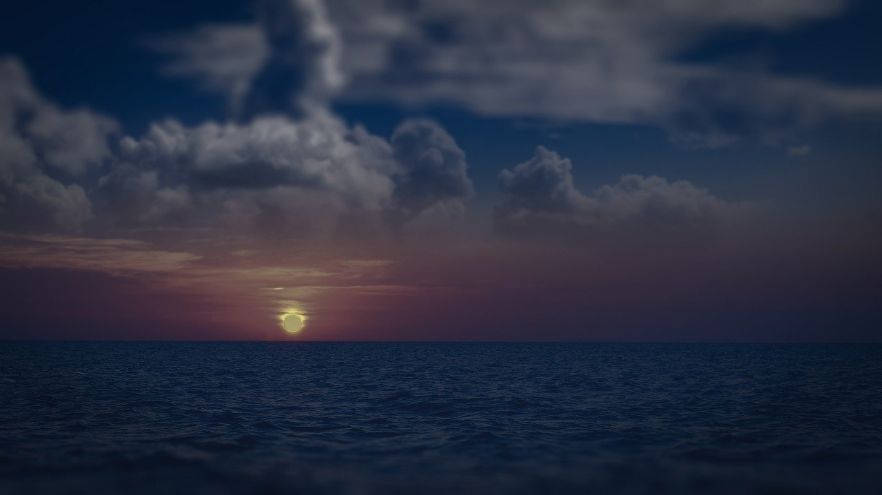 Image of sunset over the ocean