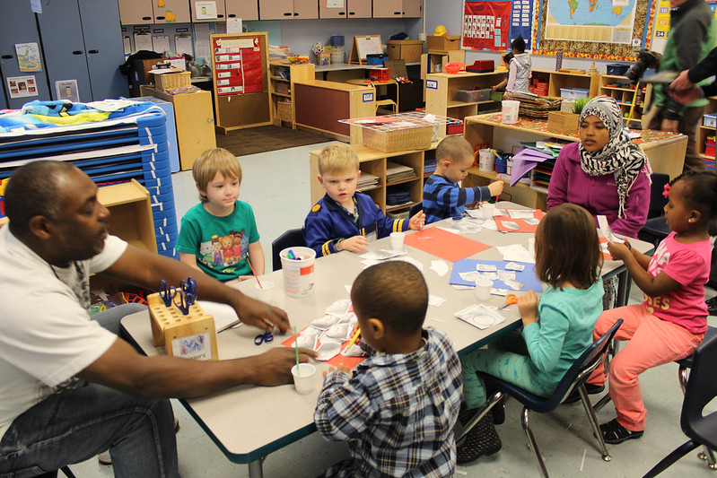 Photo of preschoolers in a classroom
