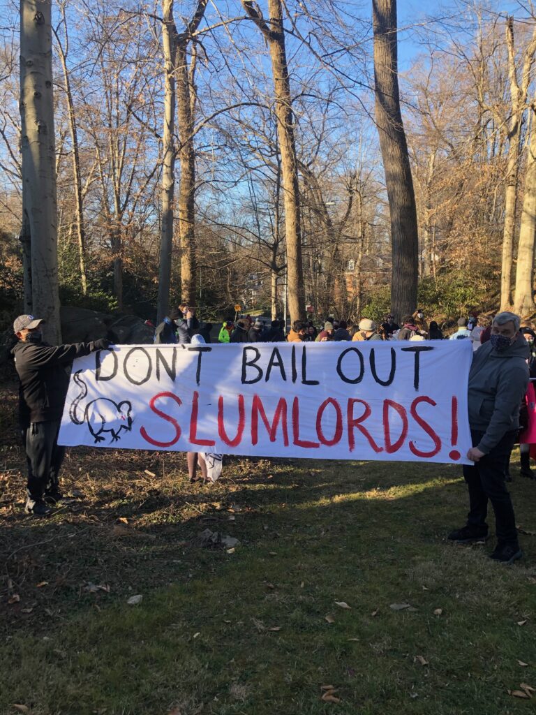 photo of protesters before the march