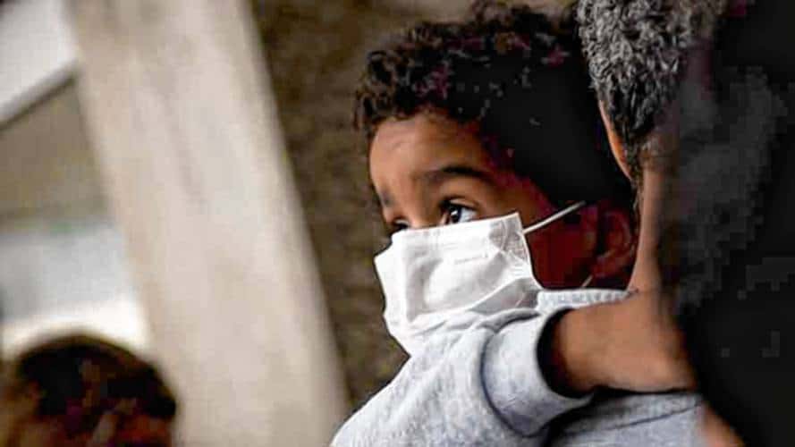 Photo of child with mask