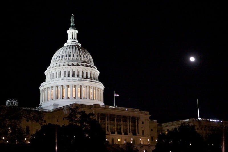 United States Capitol Building at night