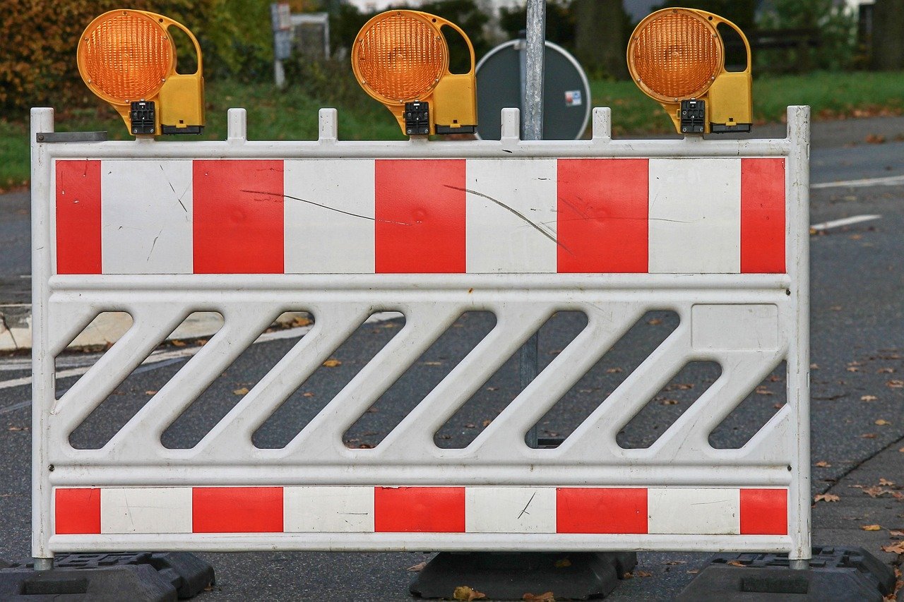 Photo of a road block
