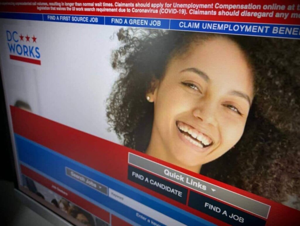 A screenshot of the DC DOES website.