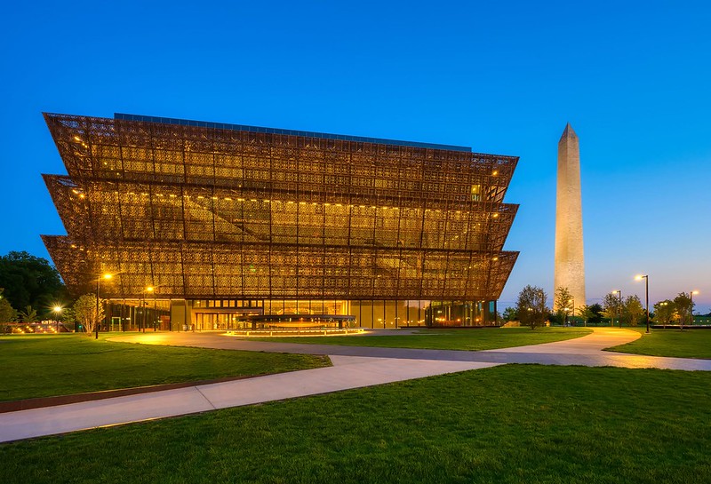Photo of the National Museum of African American History.