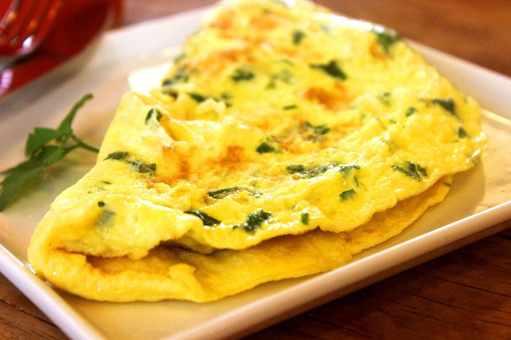 Photo of a finished omelet